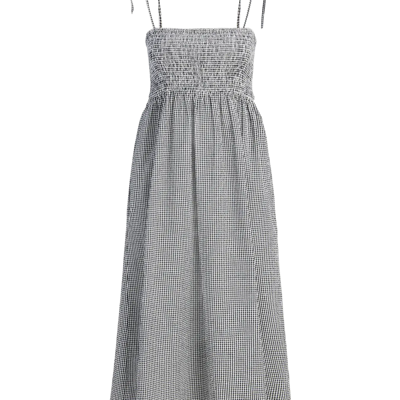 JJXX ZOE SEERSUCKER SMOCK STRAP DRESS - BLACK