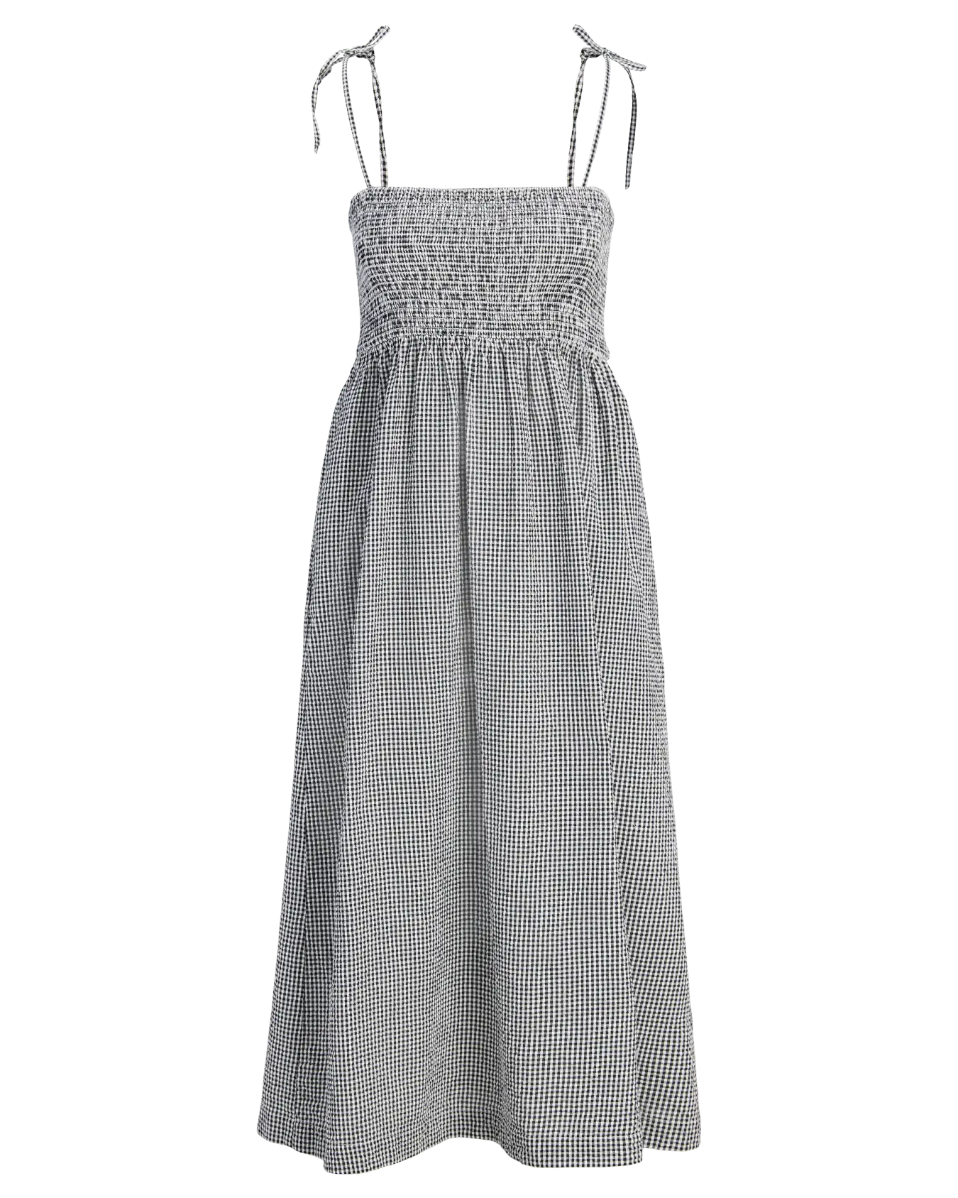 JJXX ZOE SEERSUCKER SMOCK STRAP DRESS - BLACK