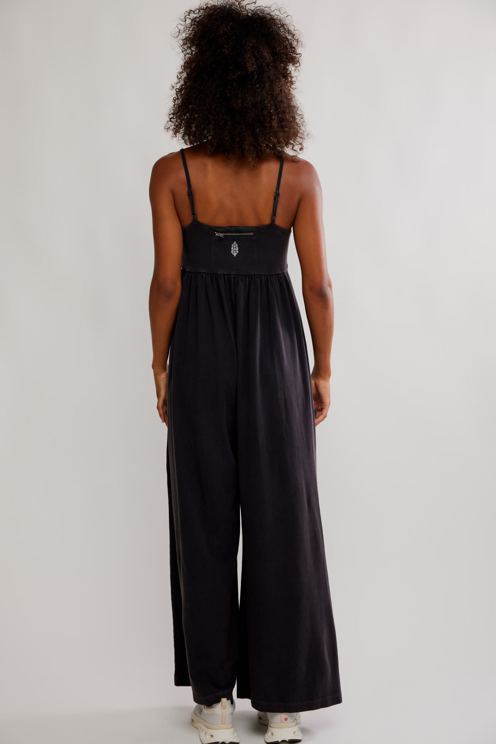 FREE PEOPLE HOT SHOT STRAPPY ONESIE - BLACK