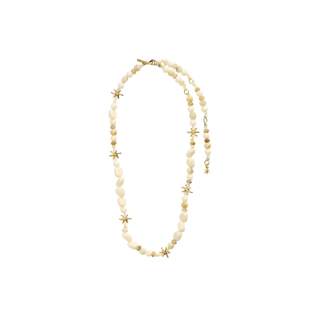 PILGRIM PRISM BEADS NECKLACE - WHITE GOLD