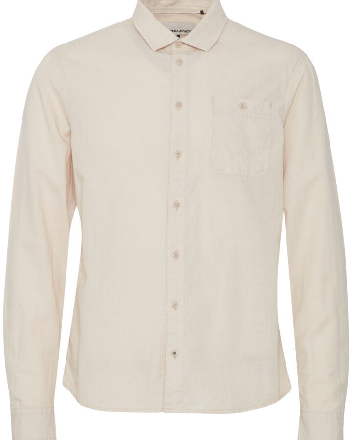 BLEND BUTTON DOWN SHIRT - OYSTER GREY