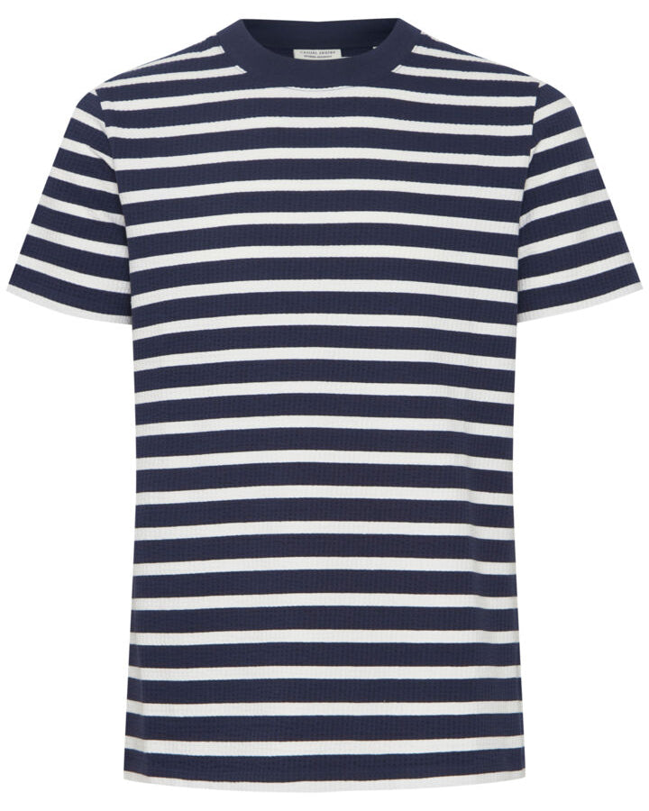 CASUAL FRIDAY THOR STRUCTURED STRIPED TEE - ECRU