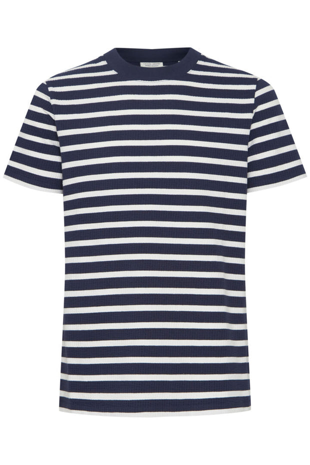 CASUAL FRIDAY THOR STRUCTURED STRIPED TEE - ECRU