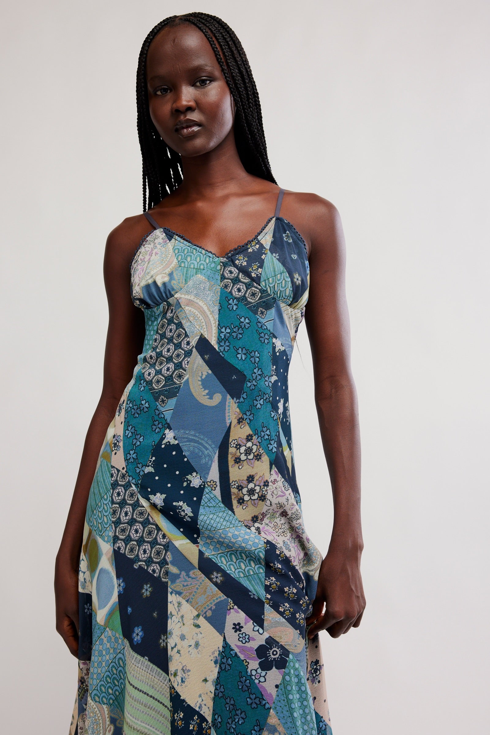 FREE PEOPLE TIS THE SEASON MAXI DRESS - STORM COMBO