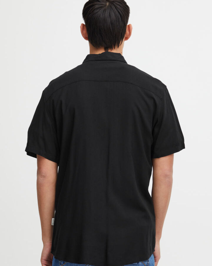 BLEND BUTTON DOWN SHIRT - BLACK