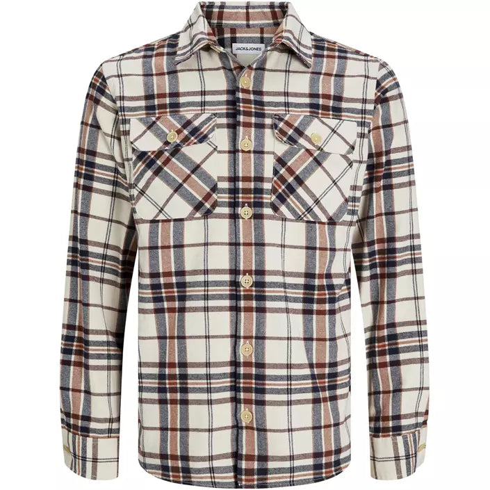 DARREN PLAID OVERSHIRT - MOCHA BISQUE