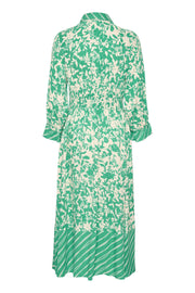 MAY PRINTED DRESS - GREEN FLOWER MIX