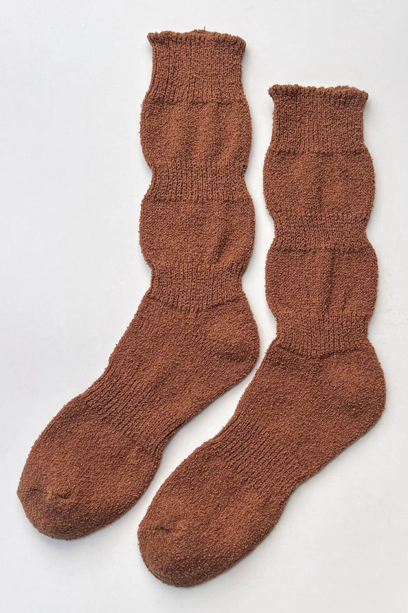 LE BON SHOPPE AIRY PUFFIN SOCKS - WHISKEY
