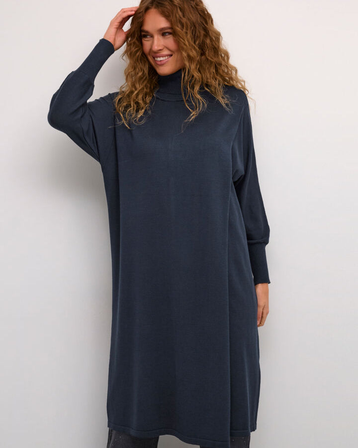 ANNEMARIE SWEATER DRESS - NAVY BLUE