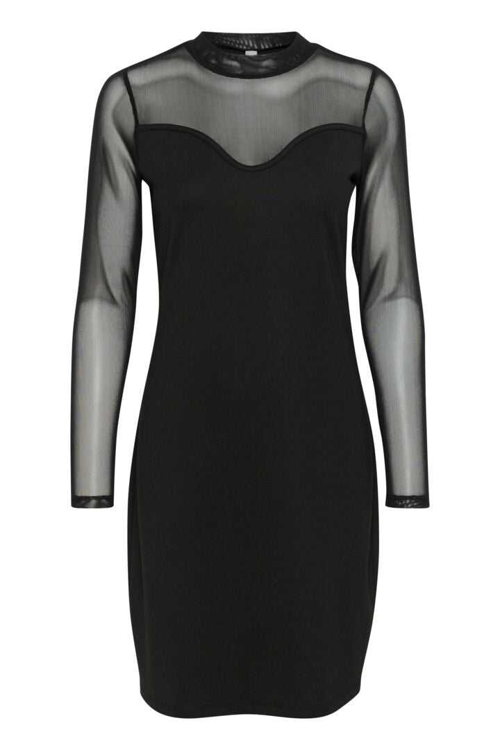 XENI FITTED DRESS - BLACK