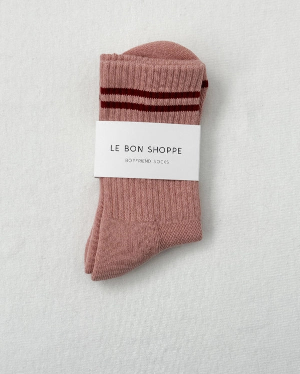 LE BON SHOPPE BOYFRIEND SOCKS - VINTAGE PINK