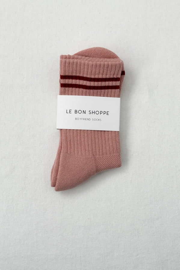 LE BON SHOPPE BOYFRIEND SOCKS - VINTAGE PINK