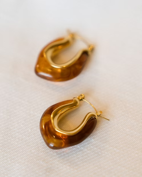GOLDEN ACRE RIVER EARRINGS - GOLD
