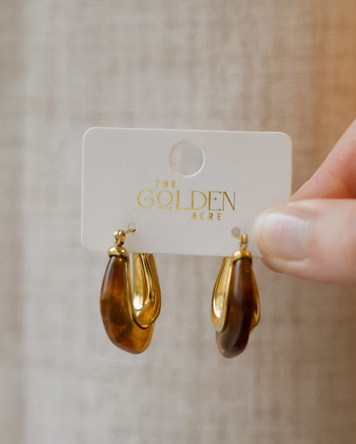 GOLDEN ACRE RIVER EARRINGS - GOLD