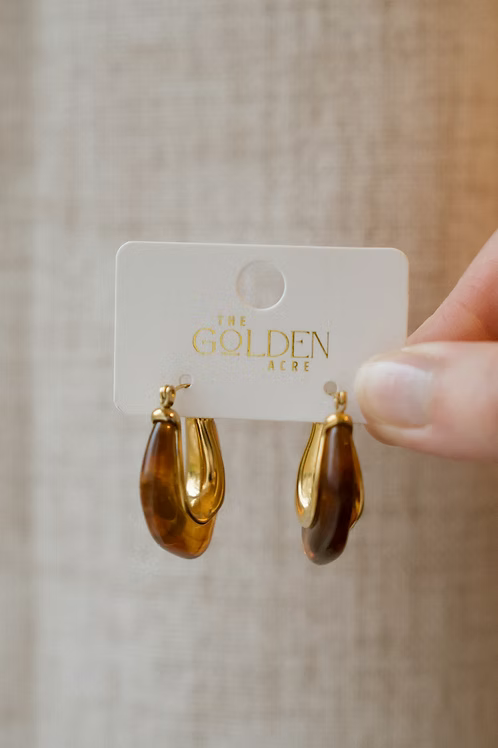 GOLDEN ACRE RIVER EARRINGS - GOLD