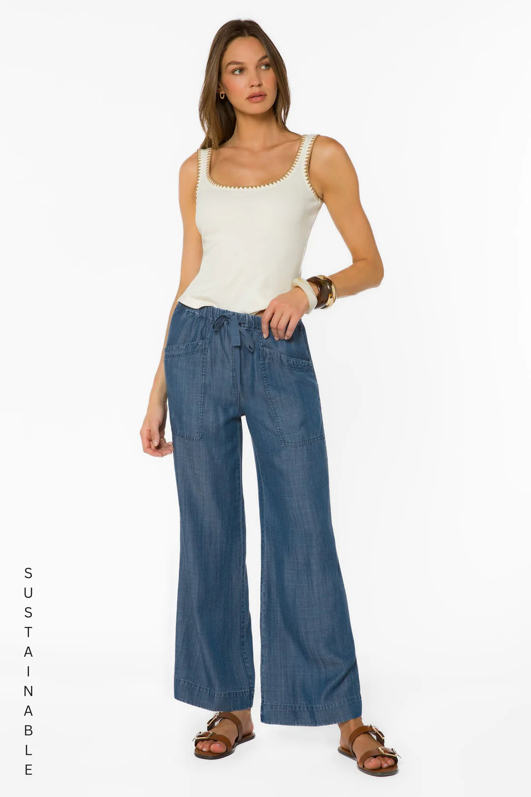 VELVET HEART ALEAH LOOSE PANTS - MEDIUM WASH