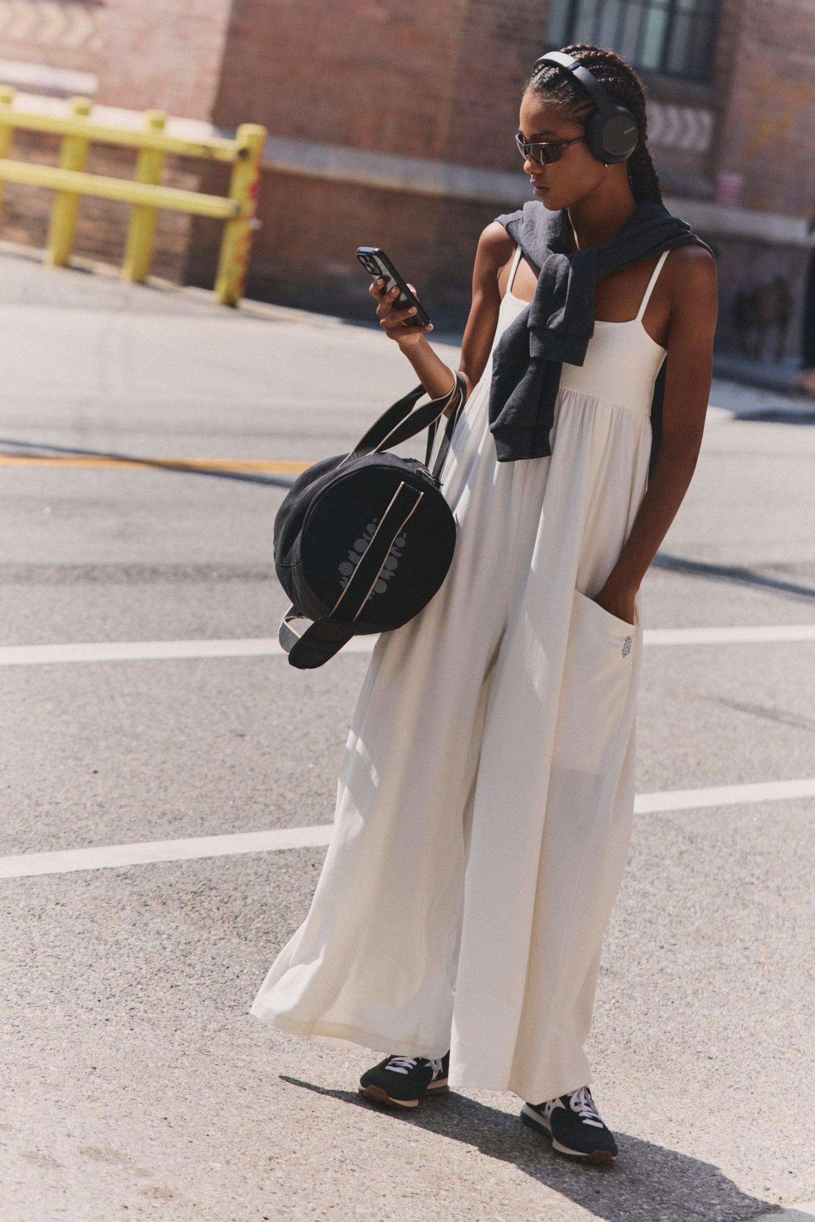 FREE PEOPLE HOT SHOT STRAPPY ONESIE - IVORY