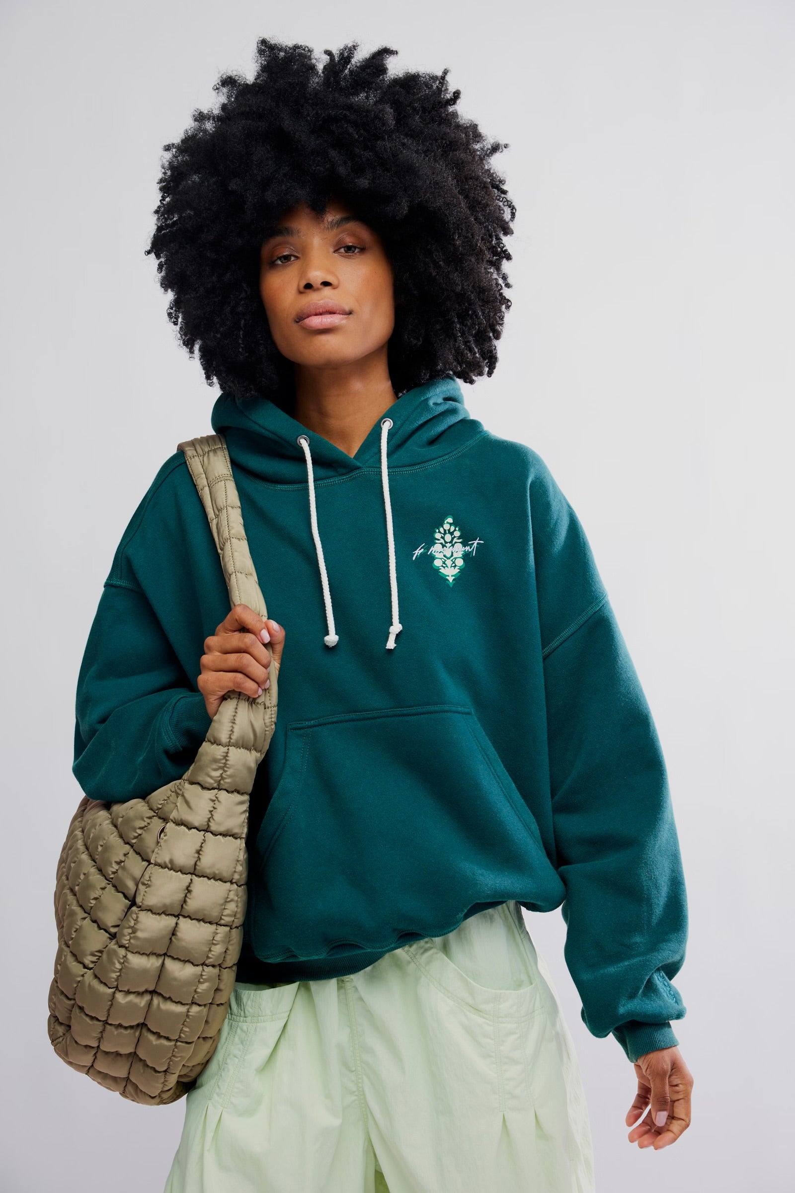 FREE PEOPLE CARR QUILTED BAG - SEARGRASS