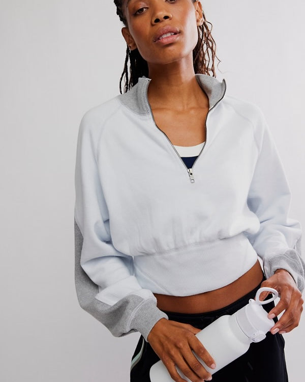 FREE PEOPLE OUT OF THE PARK PULLOVER - ARCTIC SNOW COMBO