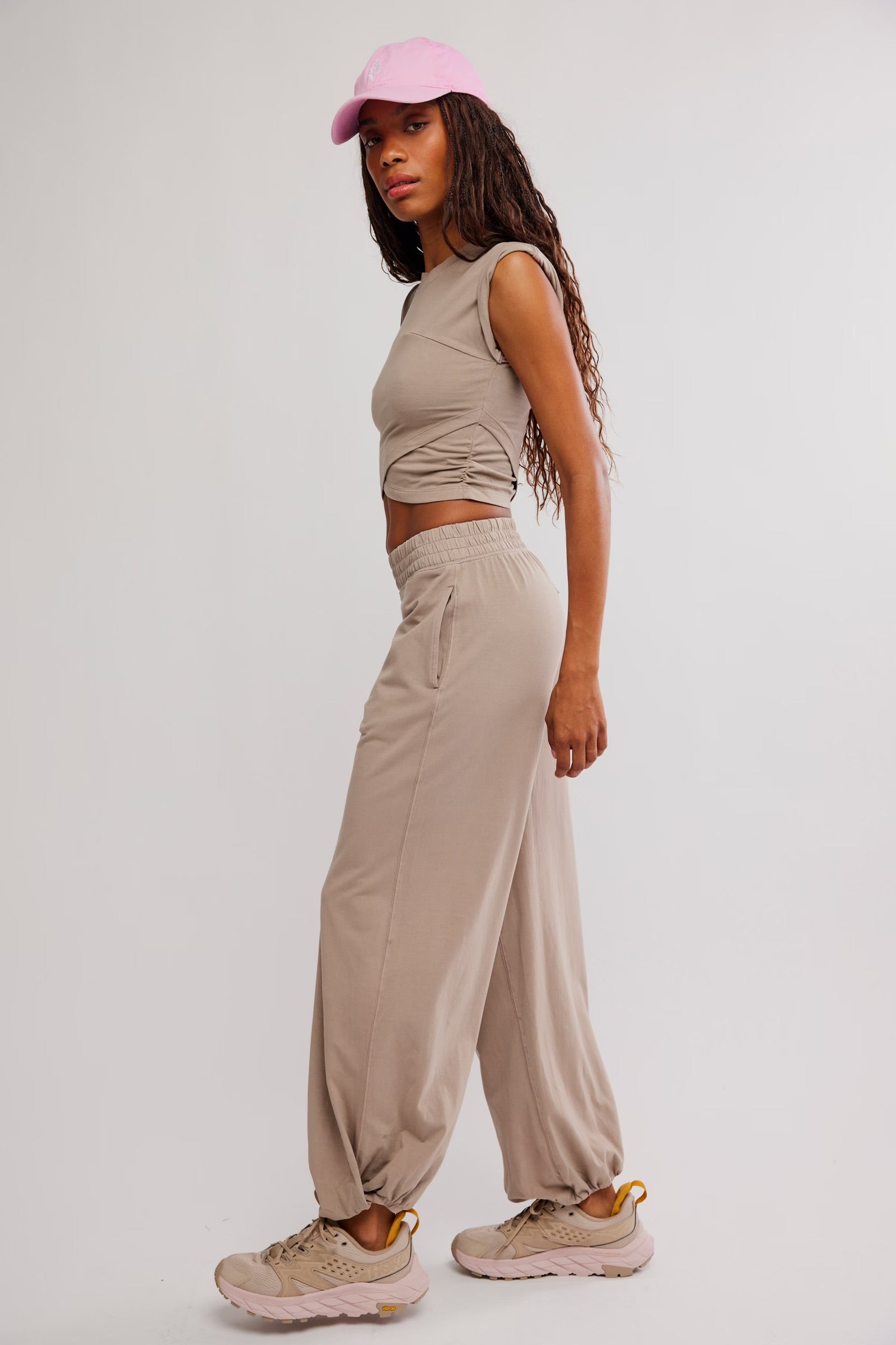 FREE PEOPLE HOT SHOT CROSSOVER SET - PUMICE STONE