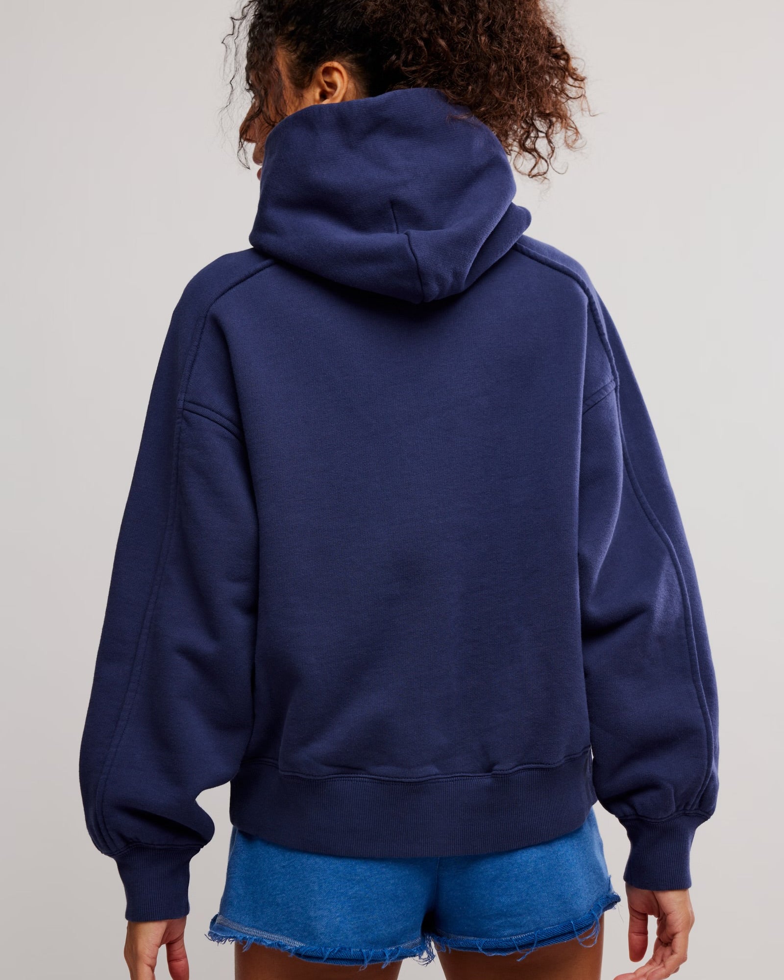 FREE PEOPLE A CUT ABOVE HOODIE - MIDNIGHT NAVY