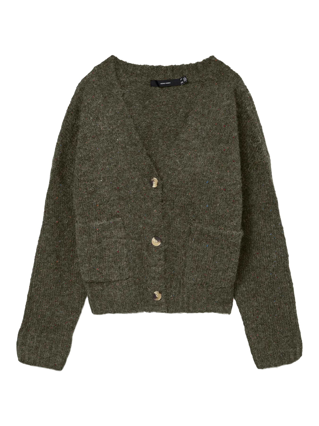 VM INGRID V NECK CARDIGAN - GRAPELEAF