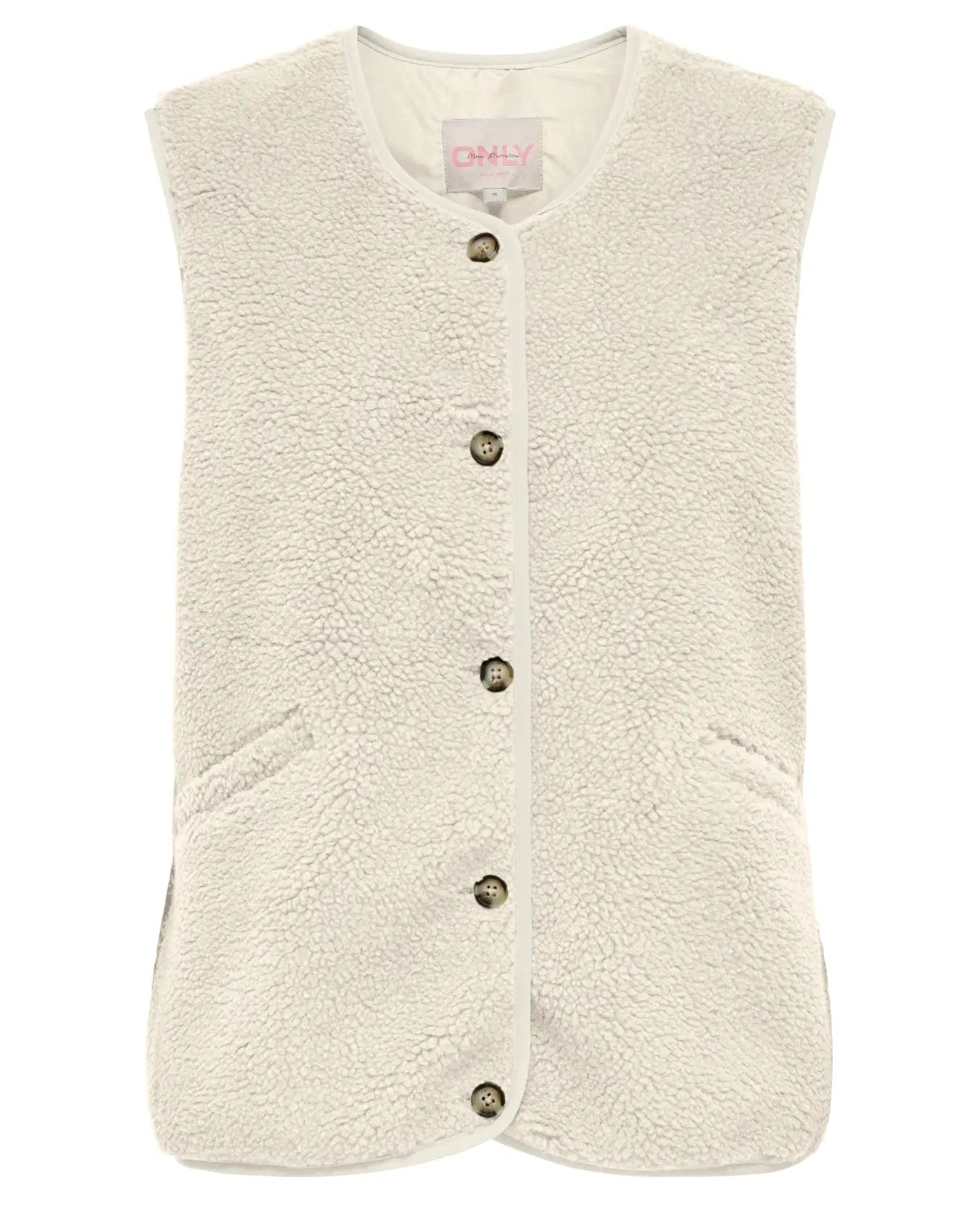 ONLY BABY TEDDY VEST - PUMICE STONE