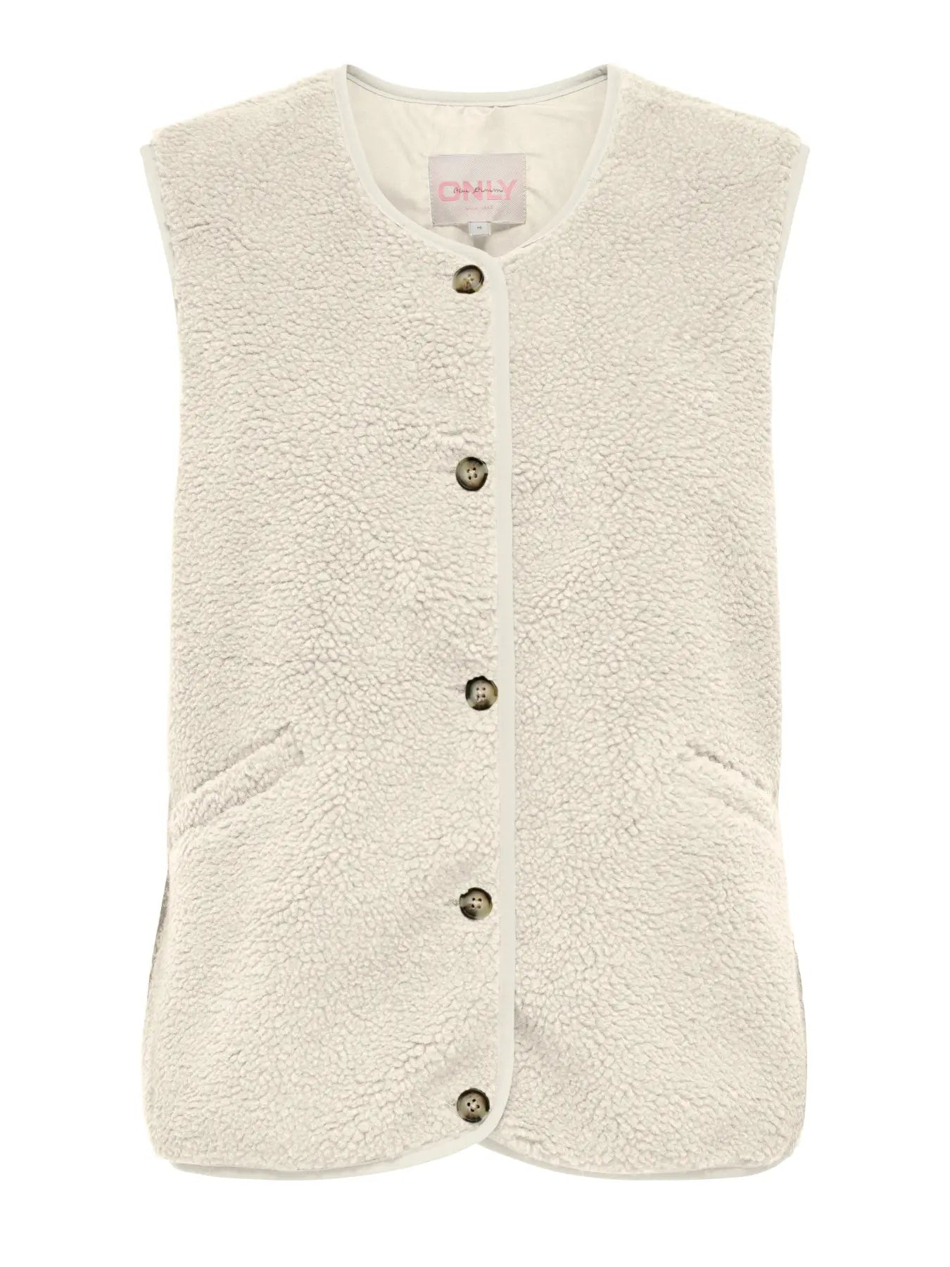 ONLY BABY TEDDY VEST - PUMICE STONE