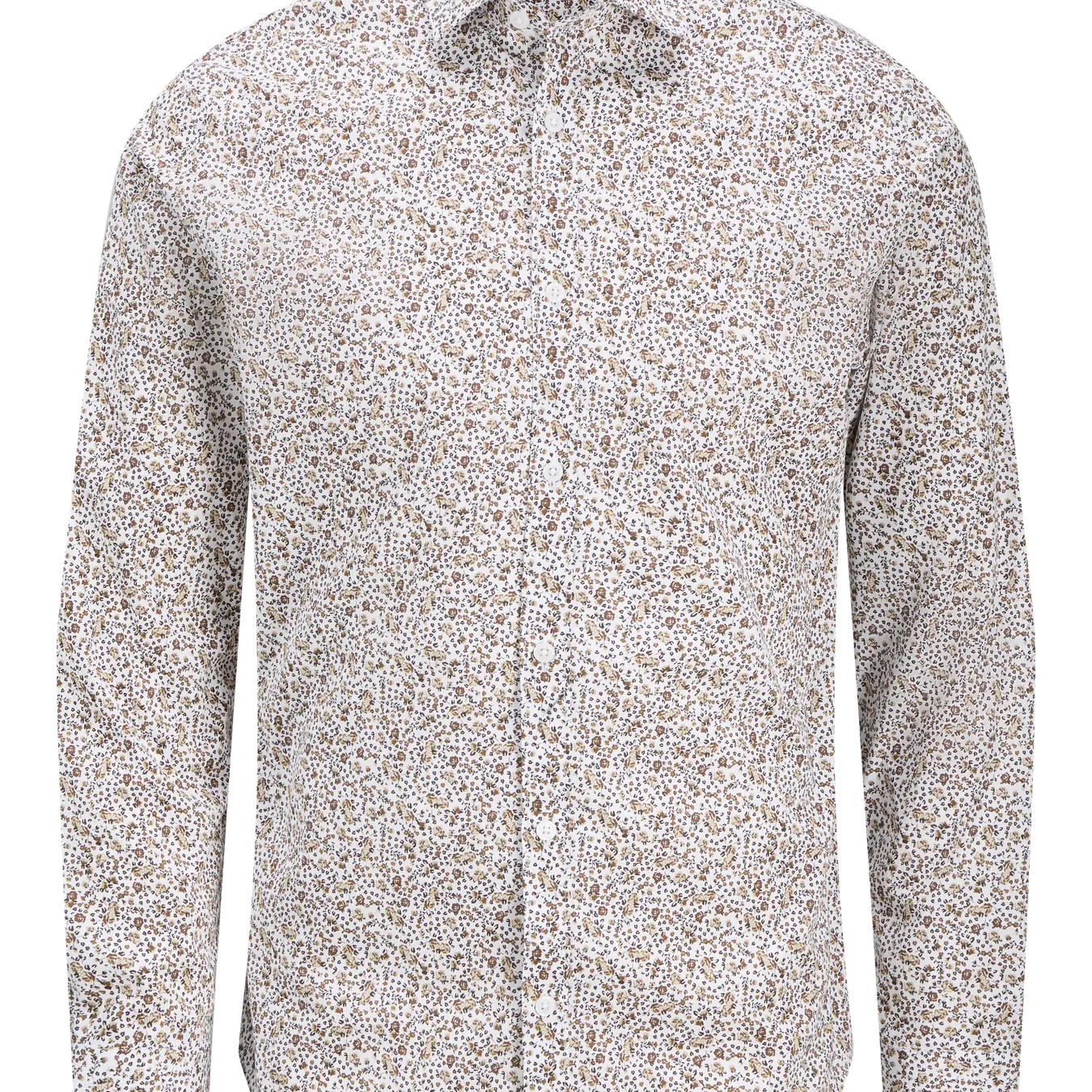 J+J BLACKPOOL PRINTED DRESS SHIRT - WHITE