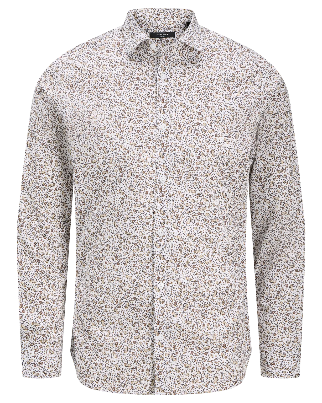 J+J BLACKPOOL PRINTED DRESS SHIRT - WHITE