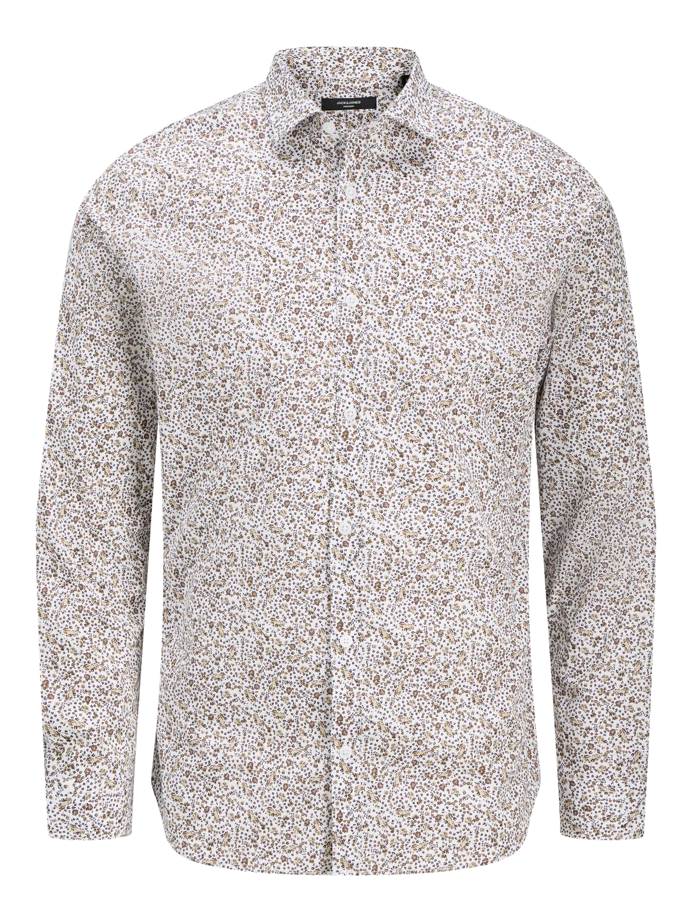 J+J BLACKPOOL PRINTED DRESS SHIRT - WHITE
