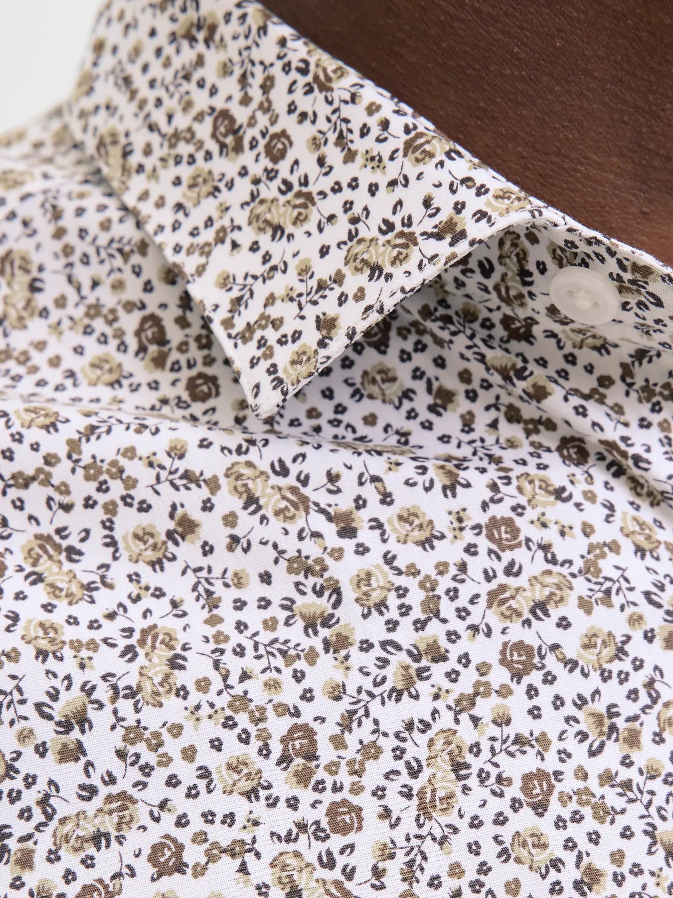 J+J BLACKPOOL PRINTED DRESS SHIRT - WHITE