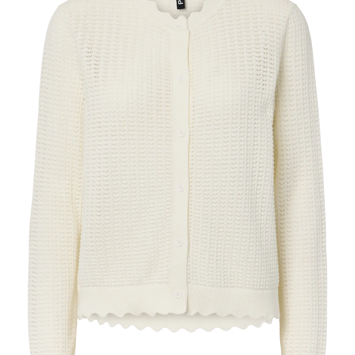PIECES SCOUT LS CARDIGAN - CLOUD DANCER