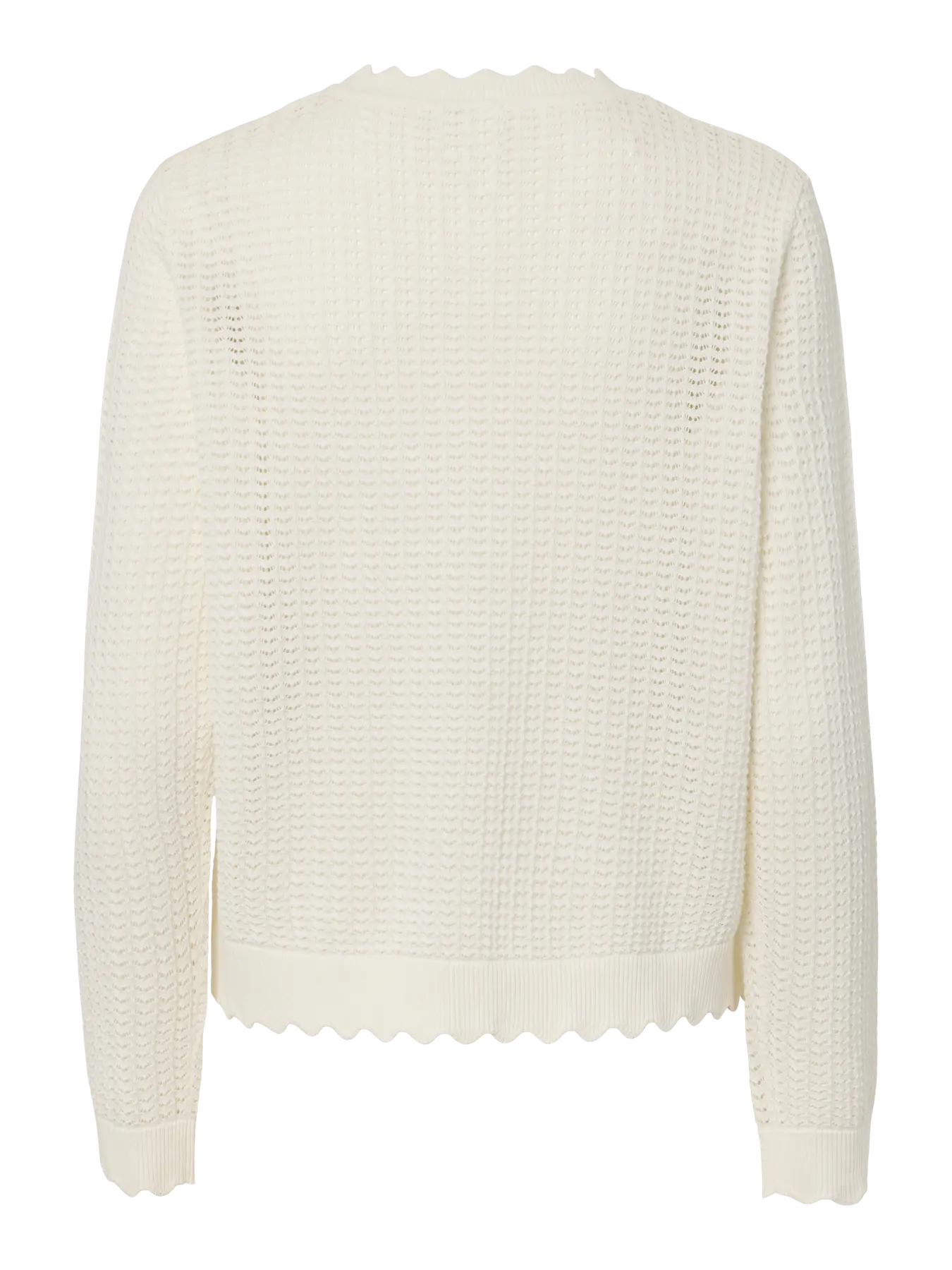 PIECES SCOUT LS CARDIGAN - CLOUD DANCER