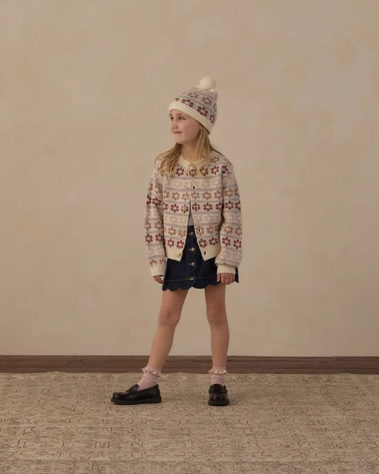 RYLEE + CRU CHEYENNE CARDIGAN - FLOWER FAIR ISLE
