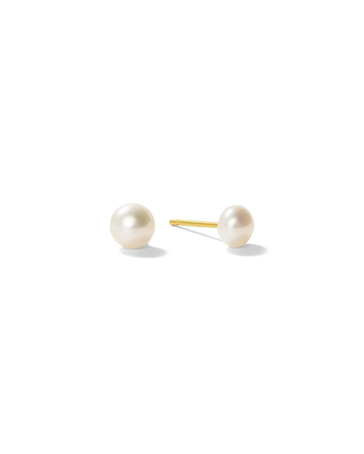 SUNNY SUNDAY PEARL STUD EARRINGS - GOLD