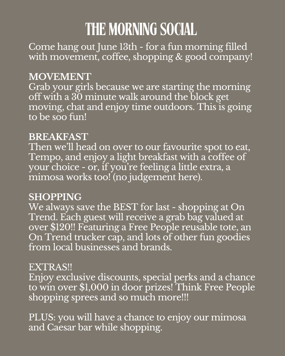 THE MORNING SOCIAL - JUNE 13TH
