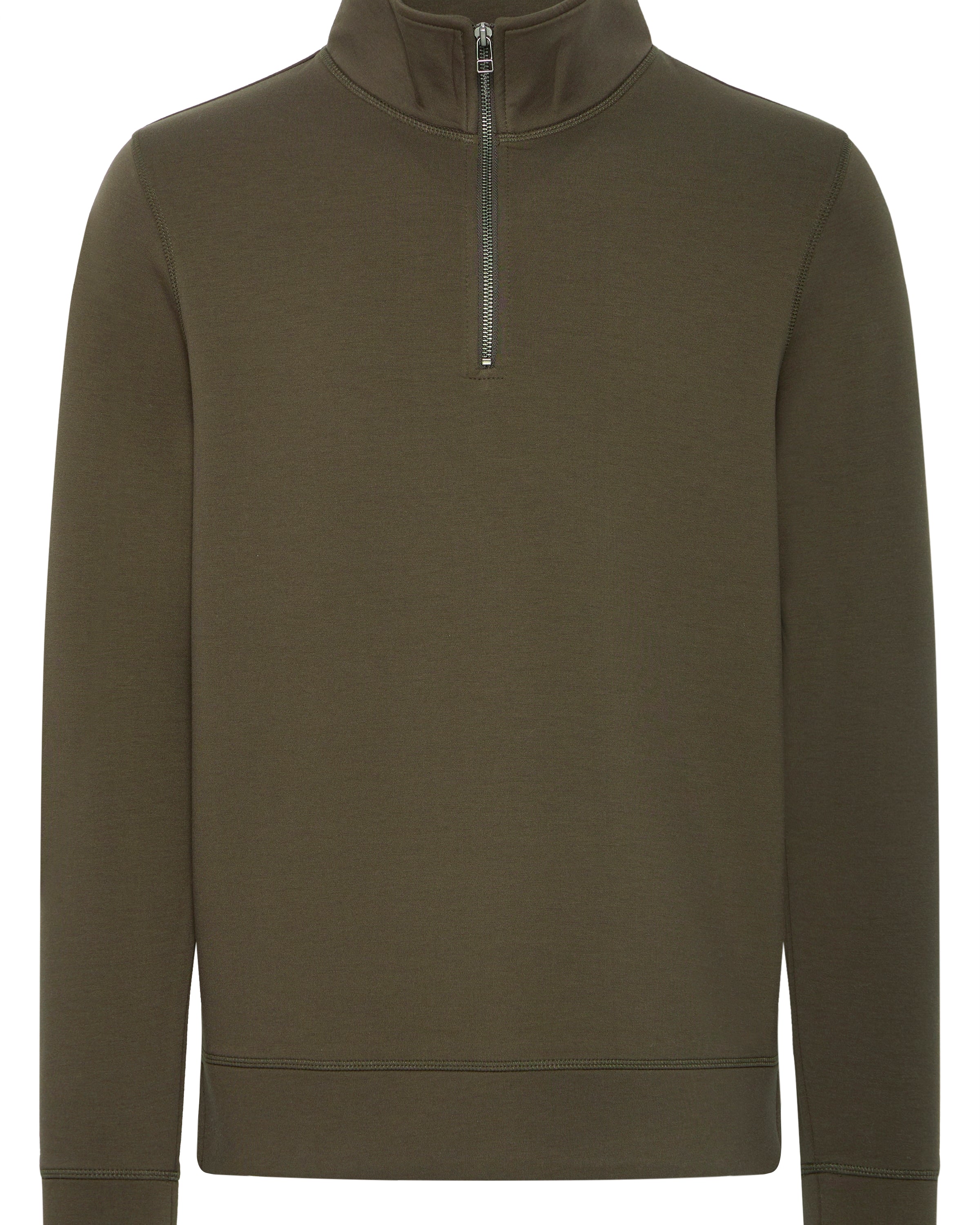 CASUAL FRIDAY SEBASTIAN 1/4 ZIP SOFT PULLOVER - BLACK OLIVE