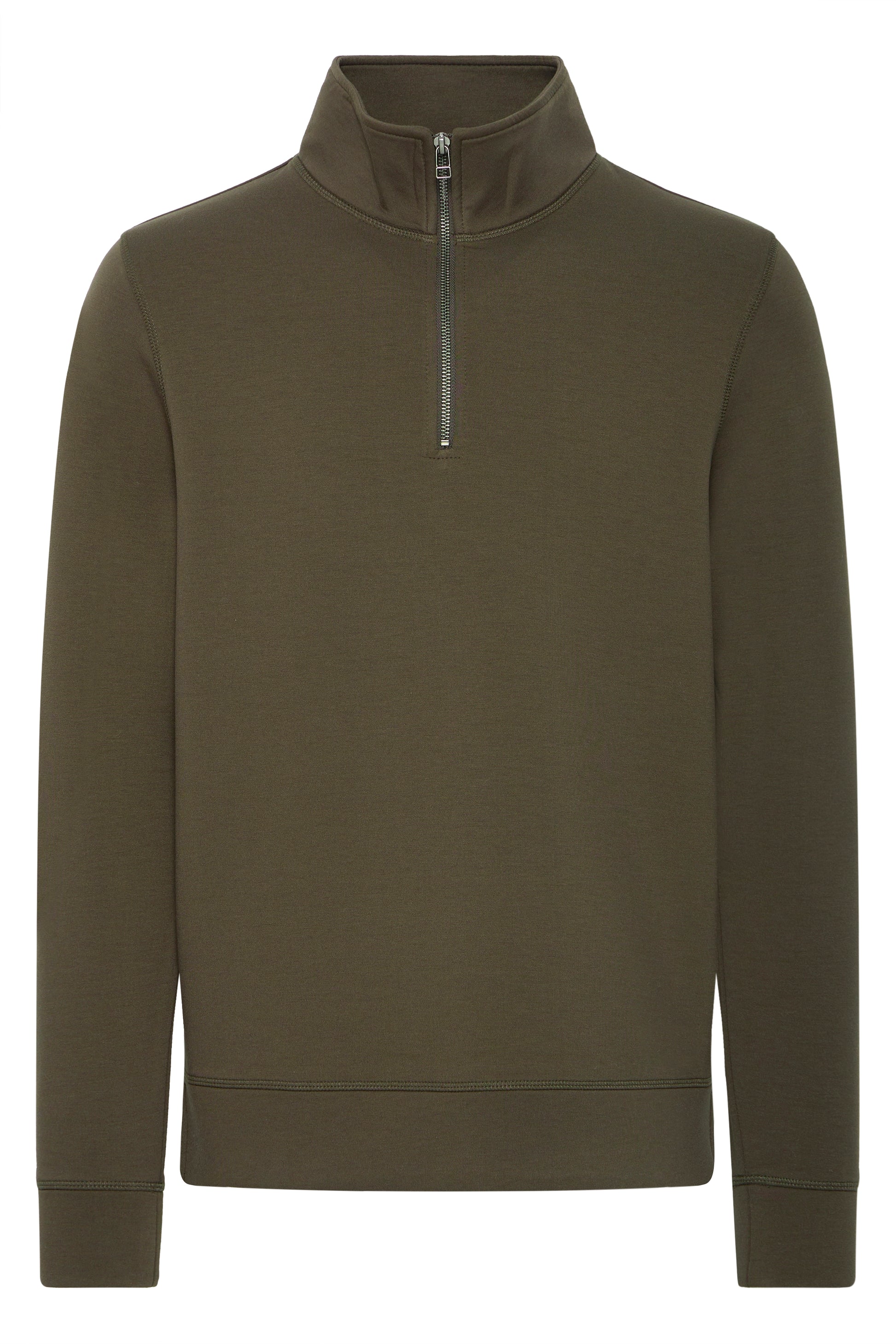 CASUAL FRIDAY SEBASTIAN 1/4 ZIP SOFT PULLOVER - BLACK OLIVE