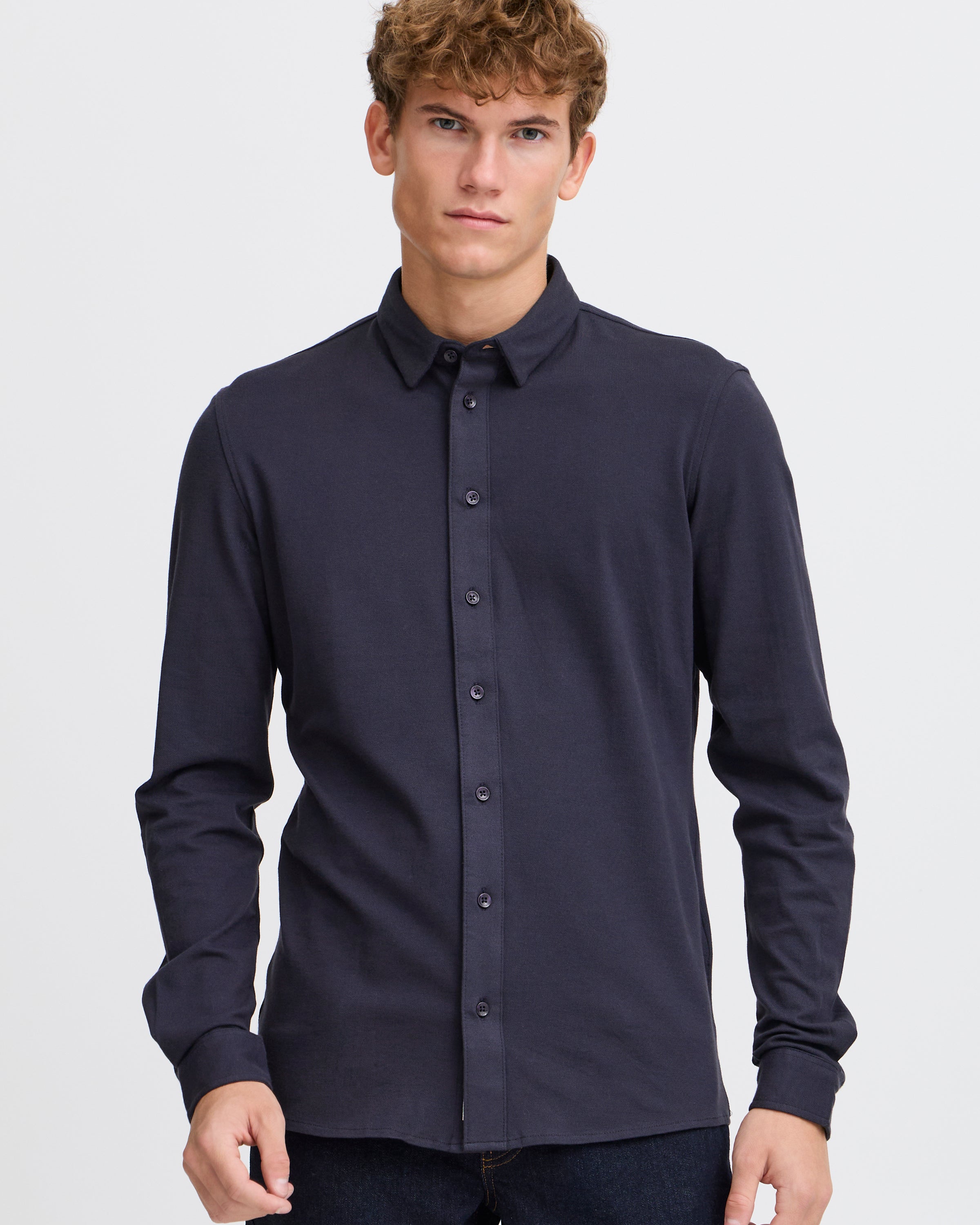 CASUAL FRIDAY ARTHUR LS DRESS SHIRT - DARK NAVY