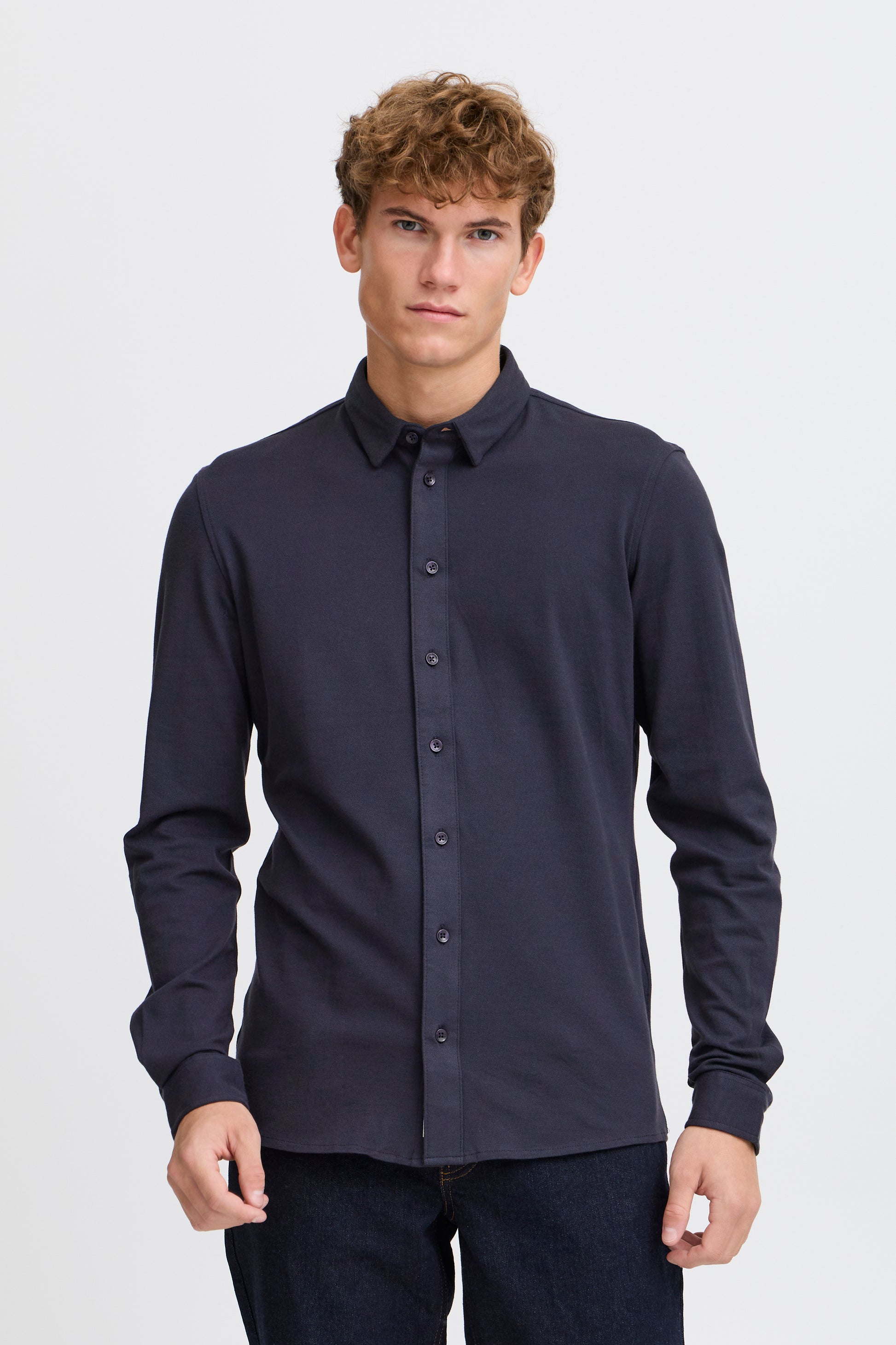 CASUAL FRIDAY ARTHUR LS DRESS SHIRT - DARK NAVY