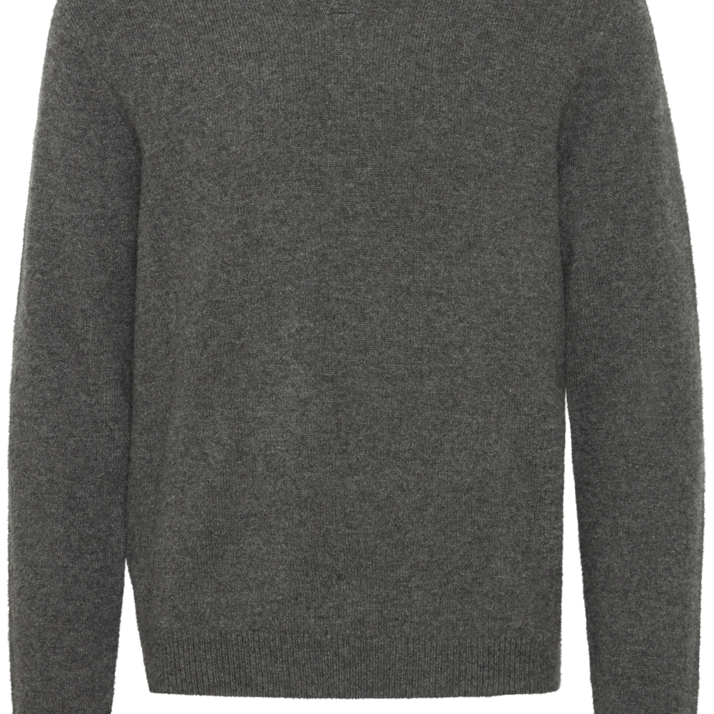 CASUAL FRIDAY KARL LAMBSWOOL PULLOVER - PEWTER MIX
