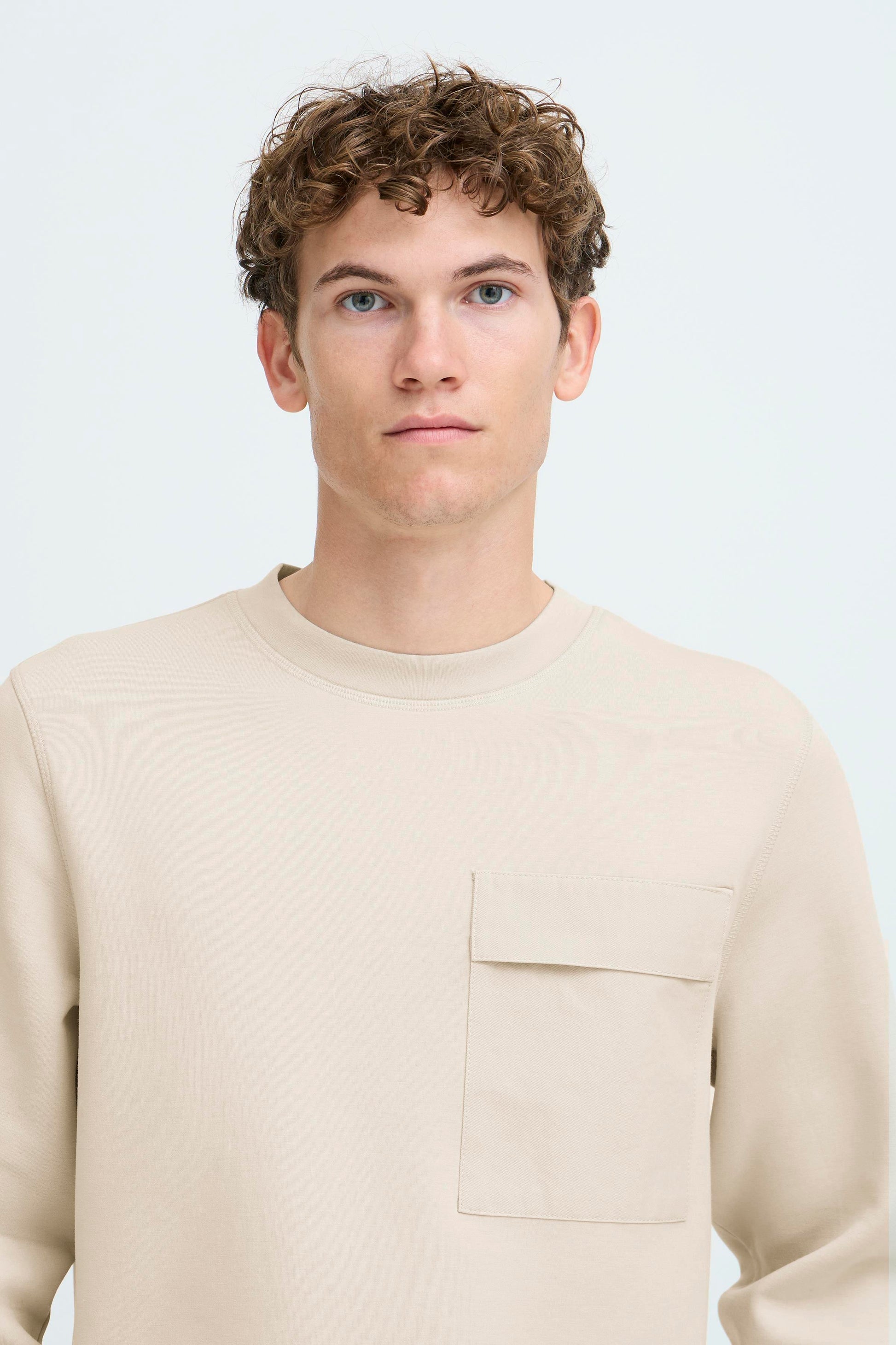 CASUAL FRIDAY VIDAR SOFT PULLOVER - SILVER LINING