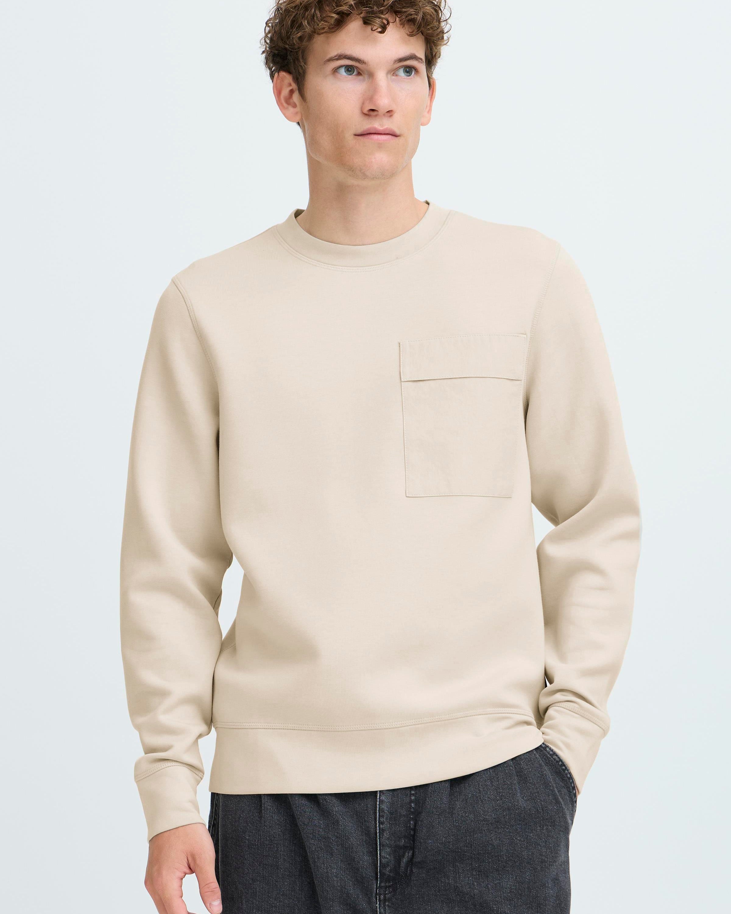CASUAL FRIDAY VIDAR SOFT PULLOVER - SILVER LINING