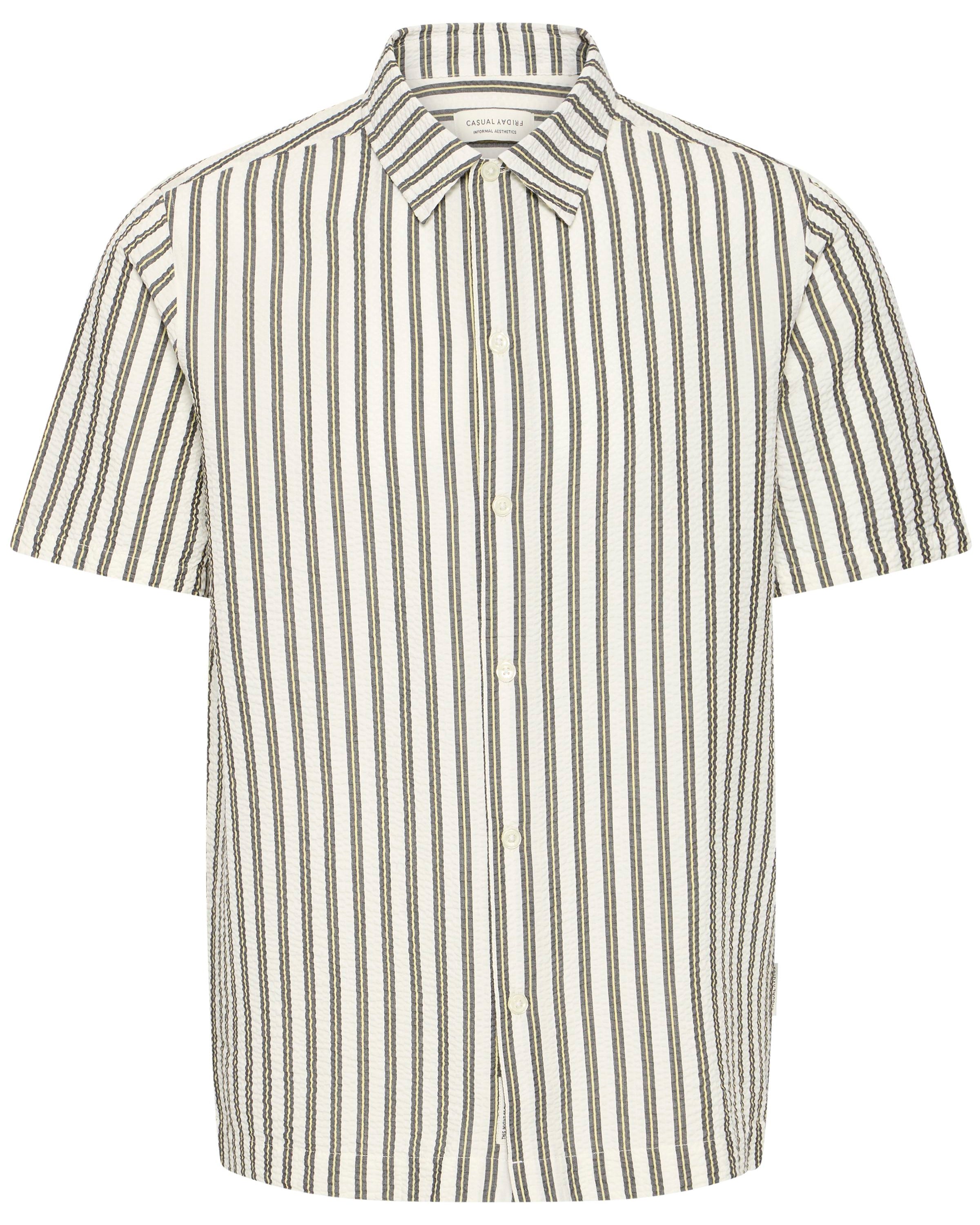 CASUAL FRIDAY HALSTEN STRIPED SHIRT - MARSHMALLOW
