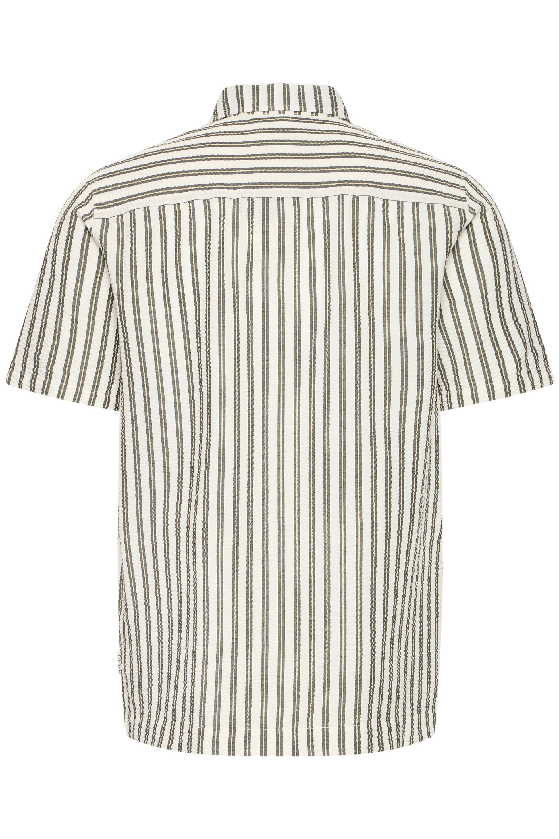 CASUAL FRIDAY HALSTEN STRIPED SHIRT - MARSHMALLOW