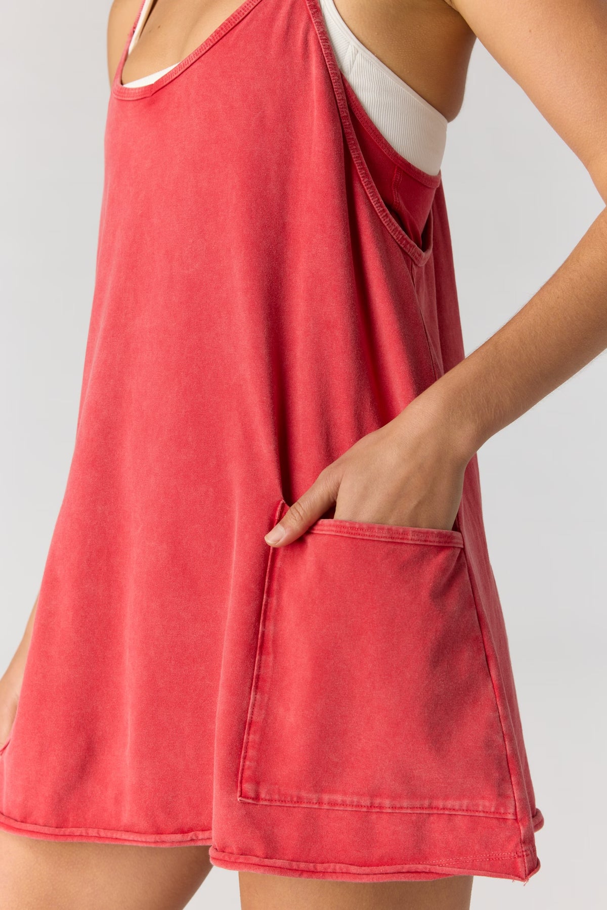 FREE PEOPLE HOT SHOT MINI DRESS - CANDY APPLE