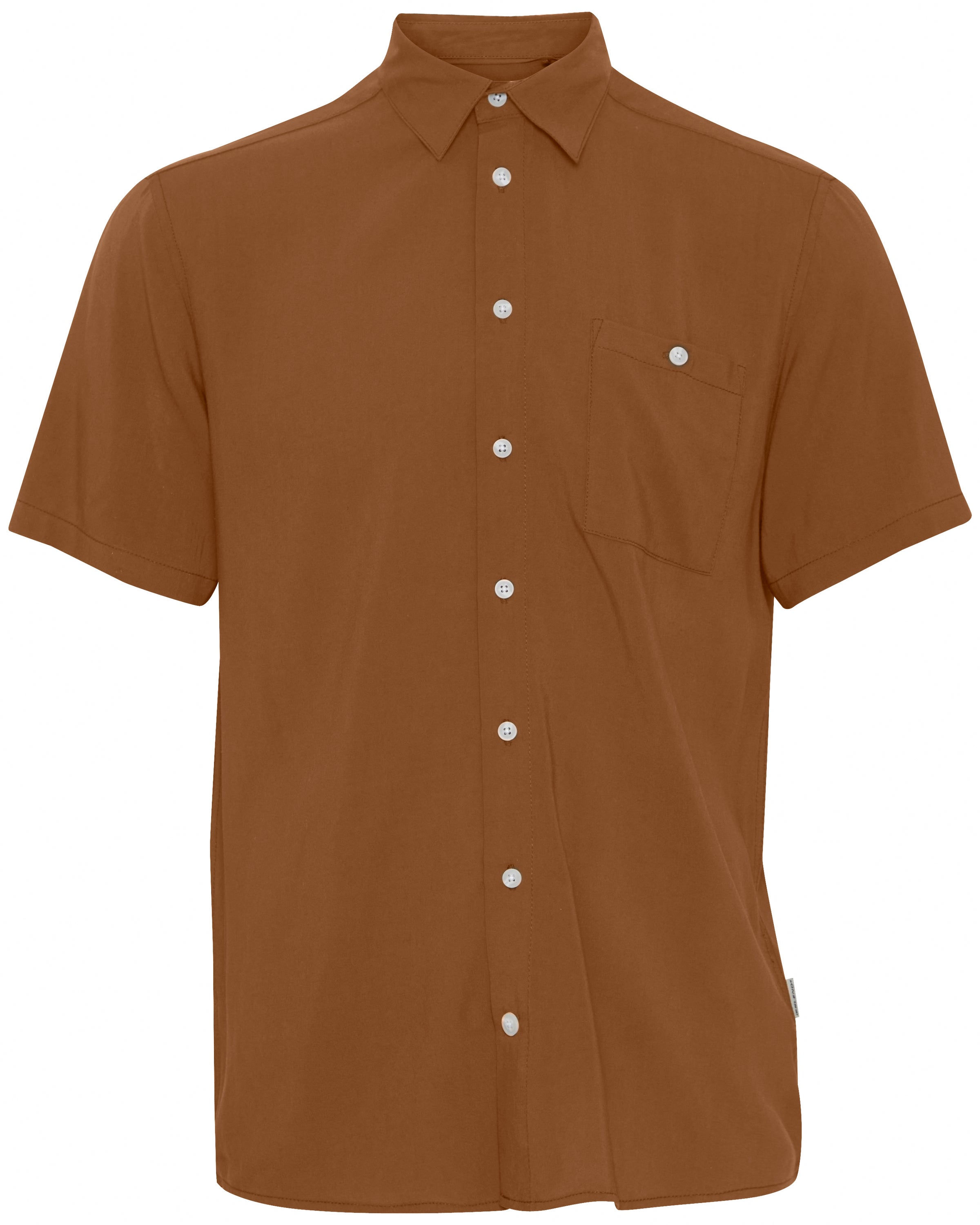 BLEND BUTTON DOWN SHIRT - TOFFEE