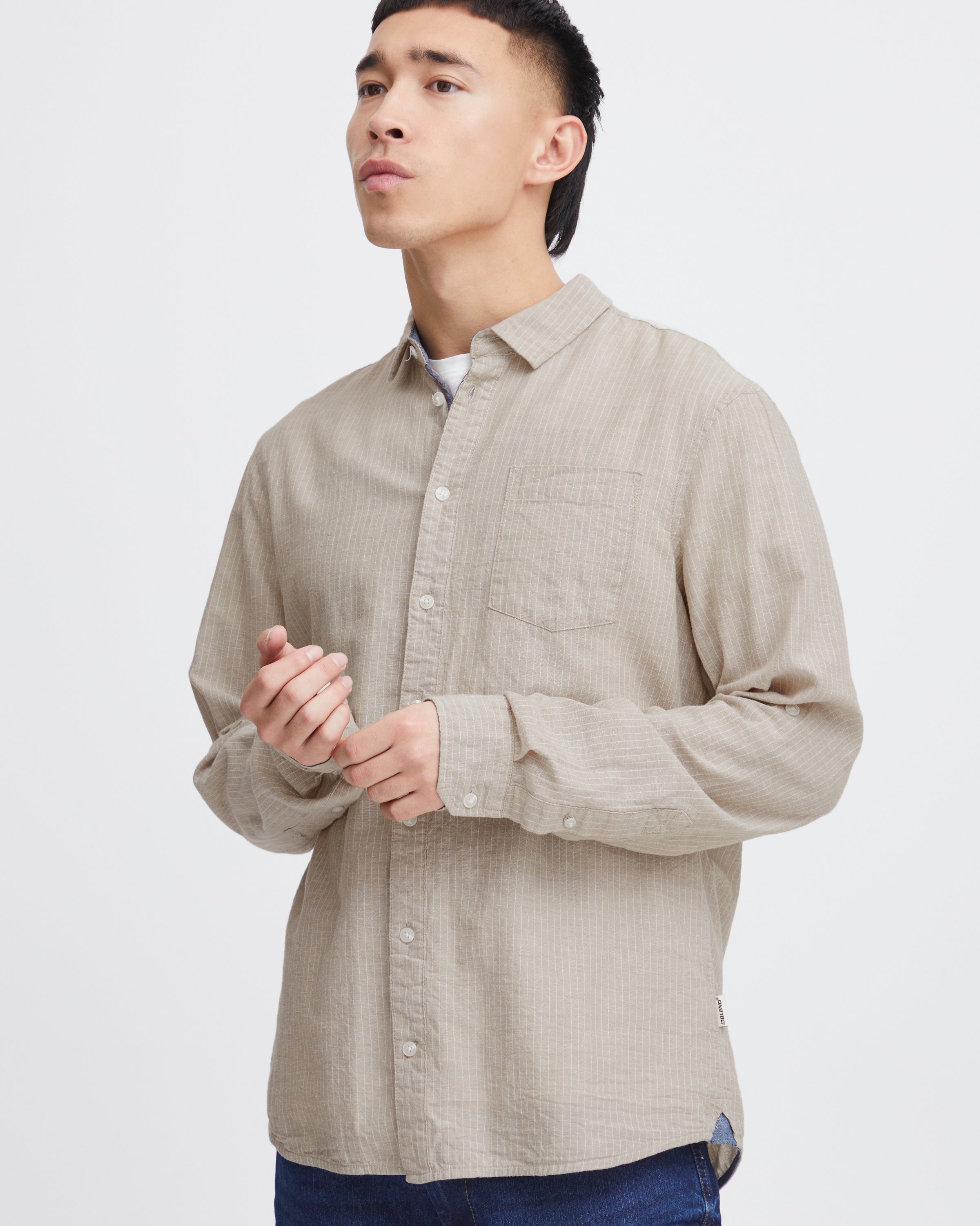 BLEND LS SHIRT - CROCKERY