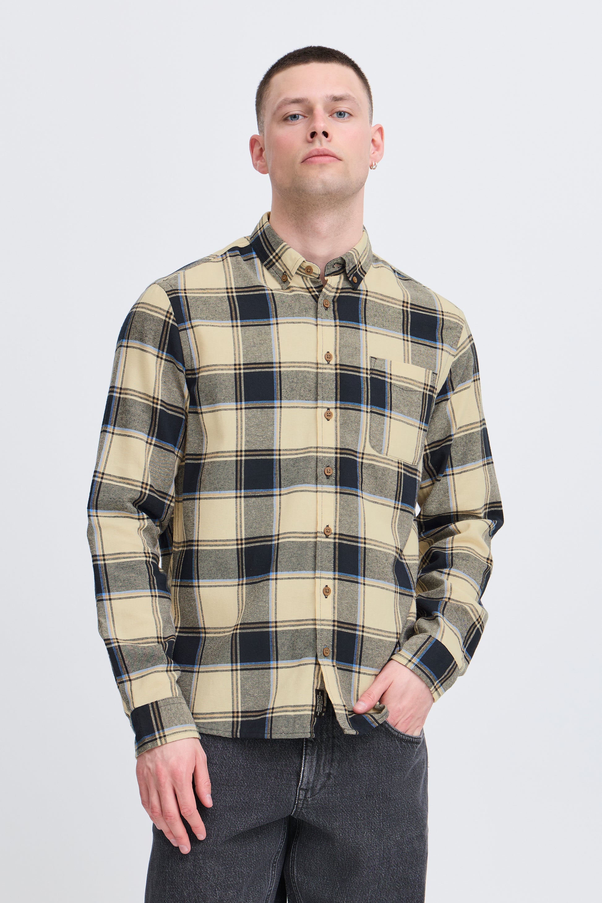 BLEND HAG PLAID BUTTON DOWN - SALUTE